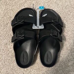 Goodfellow & Co Black Textured Sole Sandals